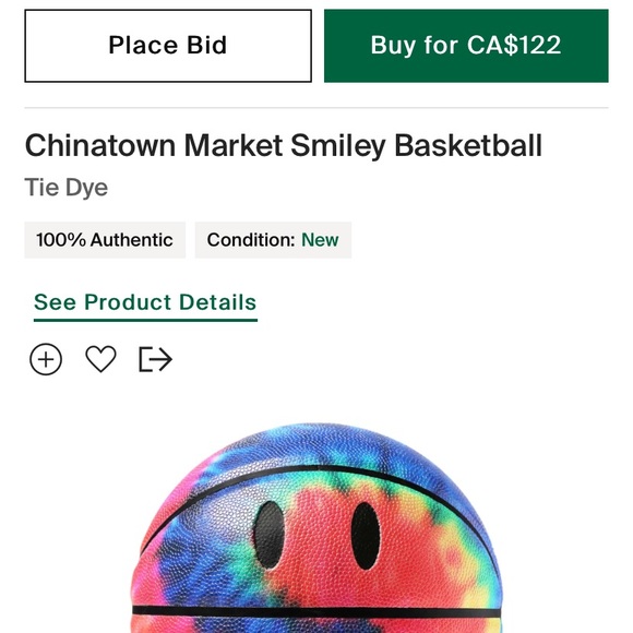 Chinatown Market Limited Ed. Tie Dye Basketball - Picture 5 of 5